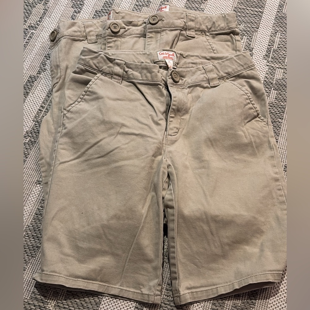 Girls Khaki Uniform Shorts (4 pair) - Sz: 16